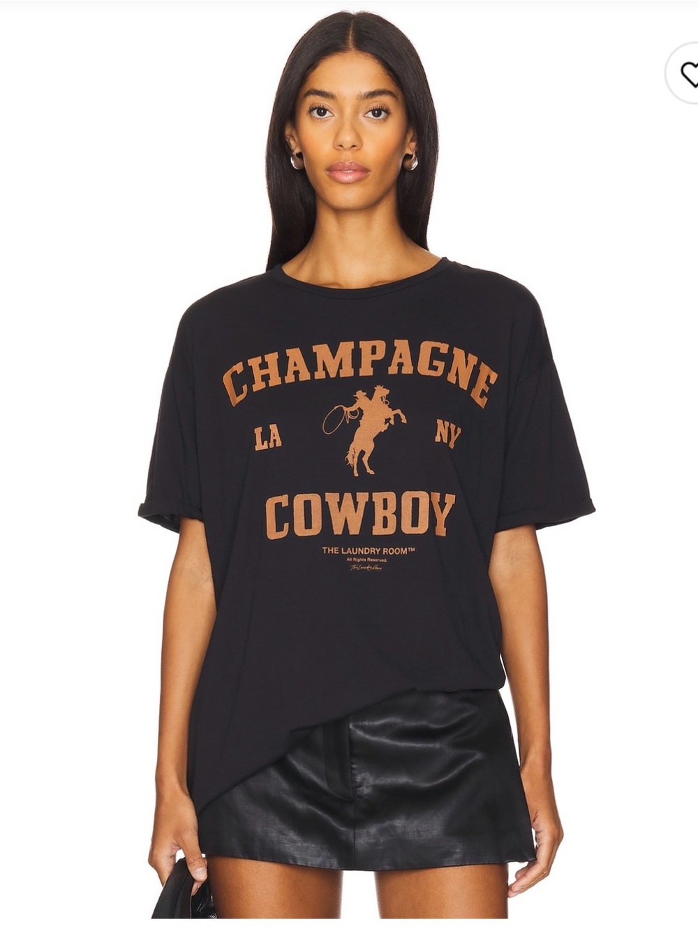 The Laundry Room Black Tee with Copper Graphic